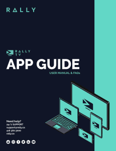 RallyTV User manual and App Guide