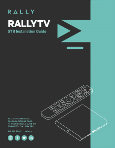 RallyTV Set Top Box Installation Guide