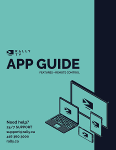 Rally TV Simple App guide with basic features